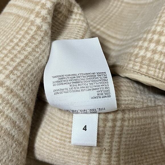 UNIQLO Womens Wool Blend Belted Longline Wrap Coat Size 4 Beige Neutral Capsule - Picture 5 of 6